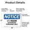 Signmission I.T. Room Authorized Personnel Only OSHA Notice Sign, Aluminum, 18in W x 12in L, 2PK OS-2PACK-NS-A-1218-L-15816 - alternate 2